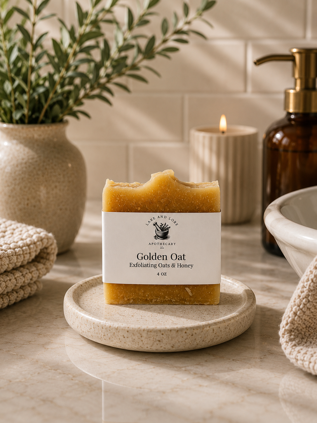Golden Oat Exfoliating Oats and Honey Bar