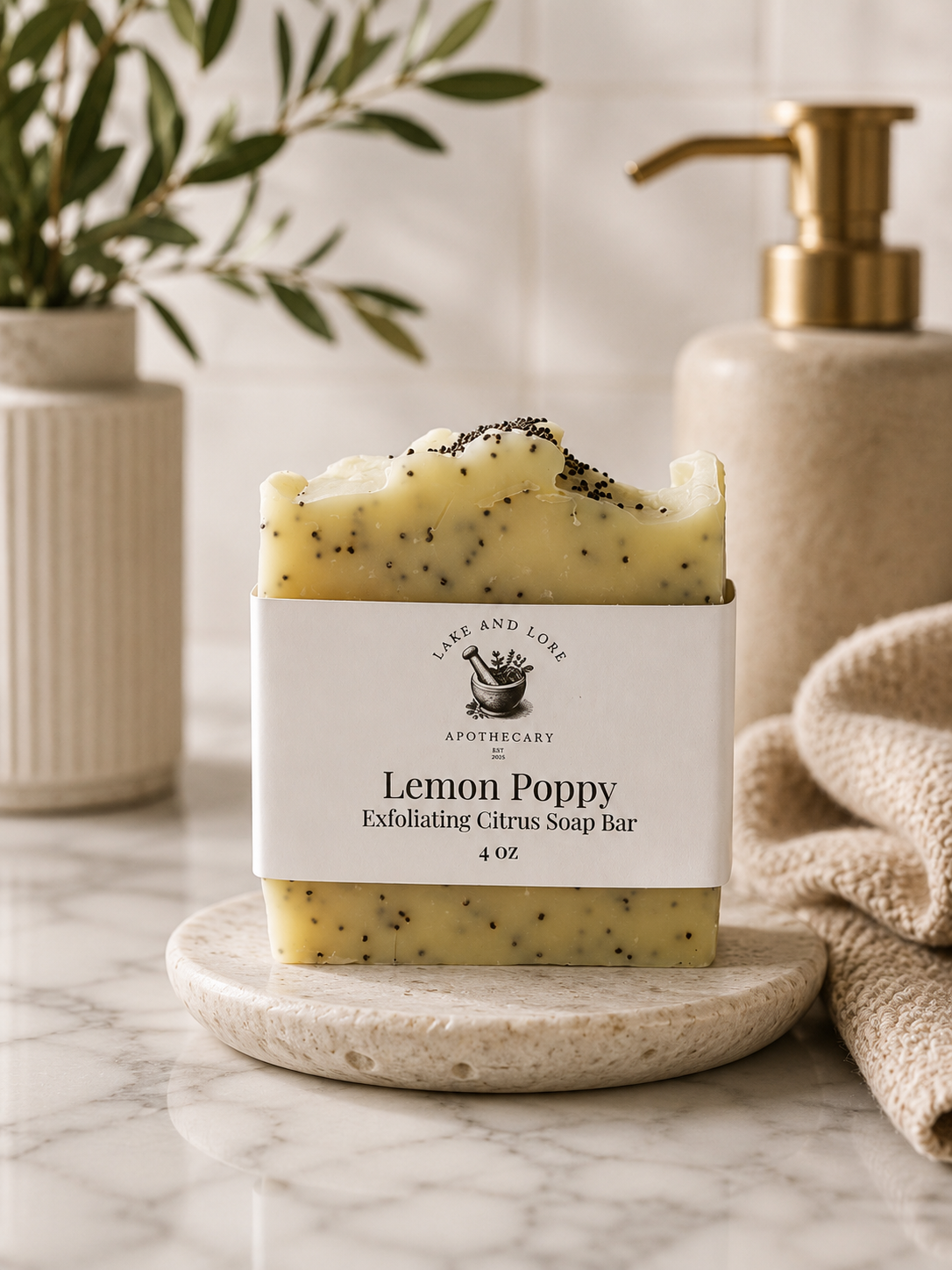 Lemon Poppy Exfoliating Citrus Bar